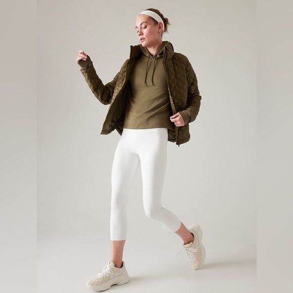 Athleta Seasoft Hoodie in Olive Green Size XS - Picture 2 of 10